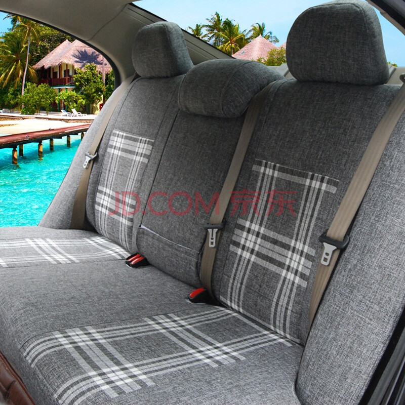 馳欽專(zhuān)車(chē)定制汽車(chē)座套 都市灰亞麻四季座墊，打造清涼舒適的駕乘空間
